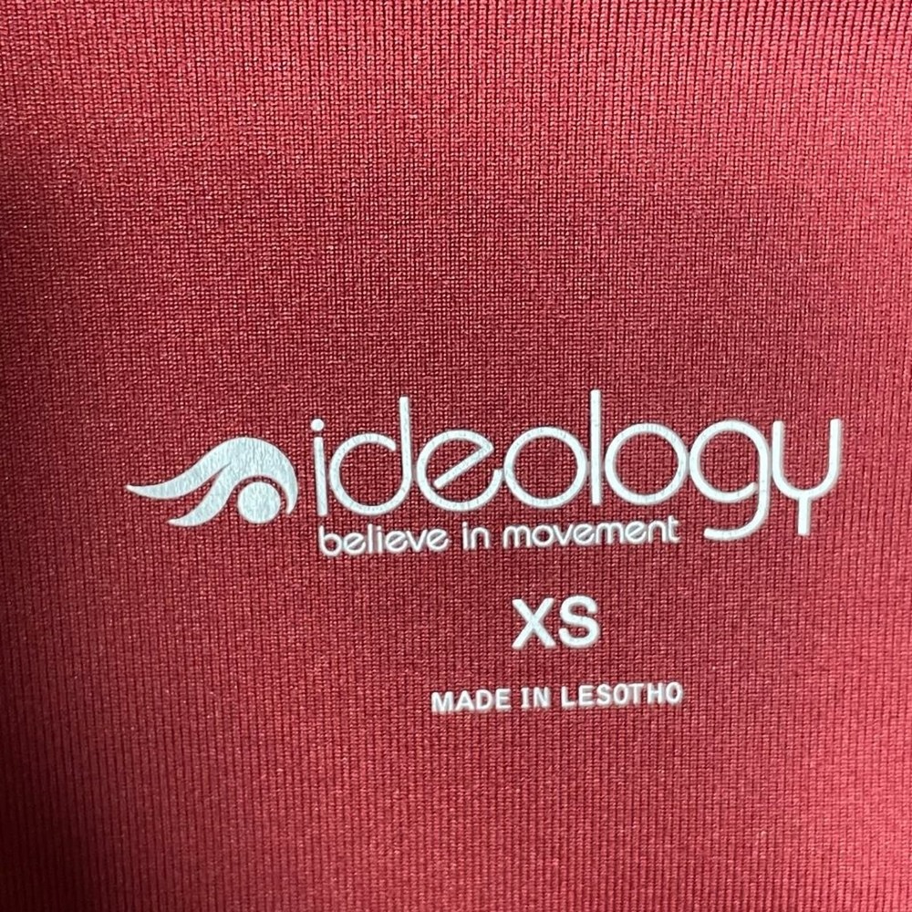 Ideology Womens High Rise Side Pockets 10" Biker shorts red Xs - Picture 7 of 8